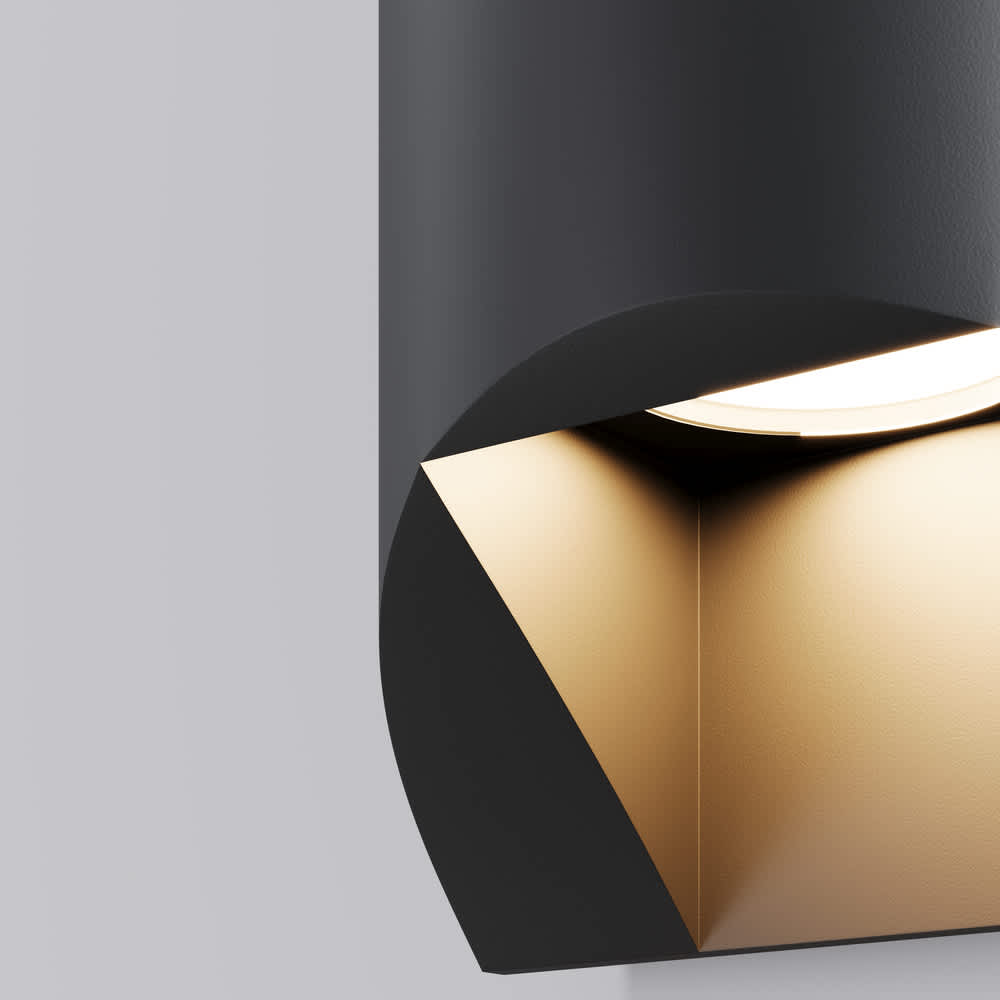 Външен аплик Maytoni Dual O186WL-L2BK, детайл на светлината