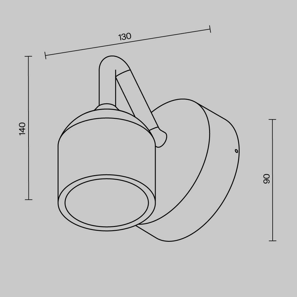 Външен аплик Maytoni Flora O178WL-L6BK, размерна схема