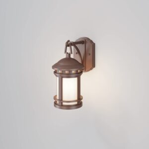 Maytoni Salamanca O031WL-01BR - кафяв външен аплик с фенер и декоративна конзола