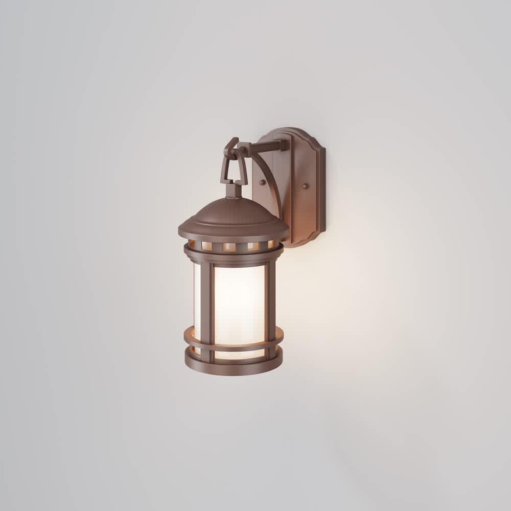 Maytoni Salamanca O031WL-01BR - кафяв външен аплик с фенер и декоративна конзола