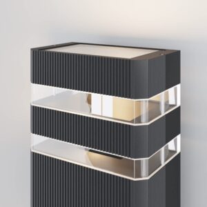 Maytoni Unter den Linden O578WL-02B - детайл на релефния корпус и прозрачния дифузер