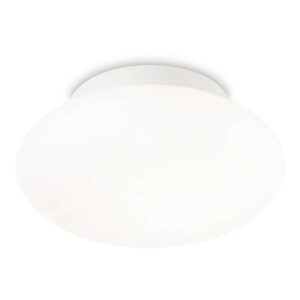 Ideal Lux Bubble PL1 135250 - бял външен плафон с кръгъл пластмасов дифузер, сниман под ъгъл
