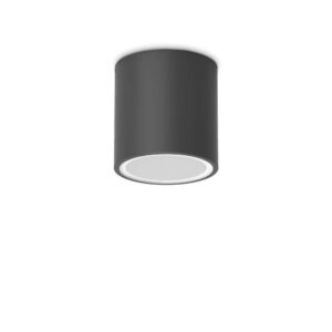 Външен плафон Ideal Lux Techo PL1 D09 Round 318141 в черно - основен изглед