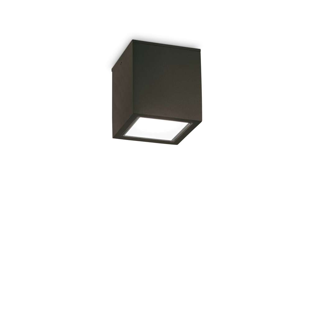 Външен плафон Ideal Lux Techo PL1 D09 Square 251578 в черно - основен изглед