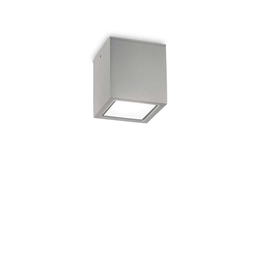 Външен плафон Ideal Lux Techo PL1 D09 Square 326894 в сиво - основен изглед