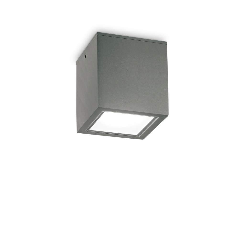 Външен плафон Ideal Lux Techo PL1 D15 Square 251516 в цвят антрацит - основен изглед