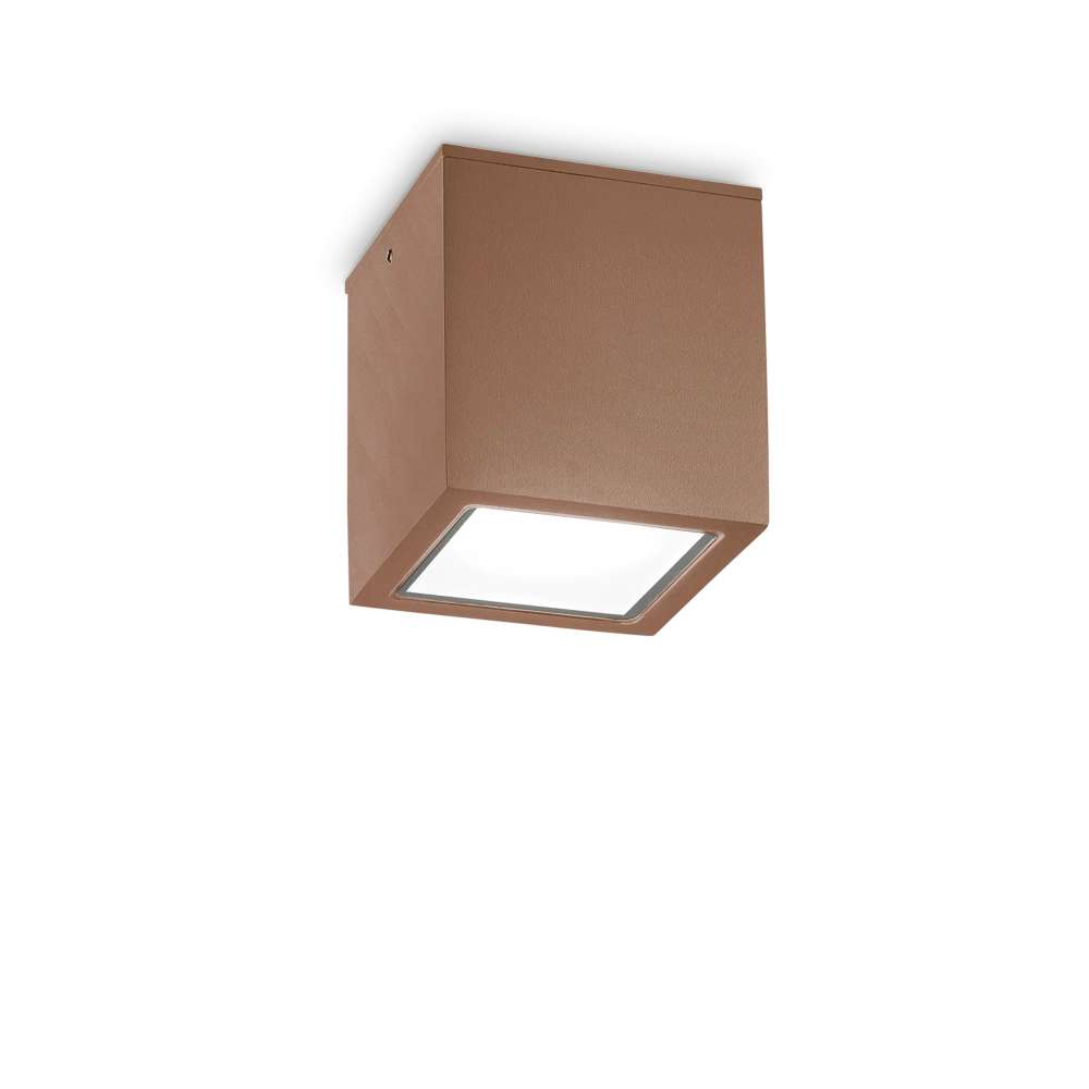 Външен плафон Ideal Lux Techo PL1 D15 Square 251547 в кафяво - основен изглед