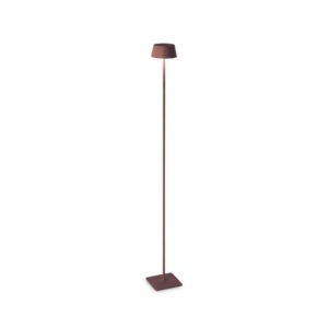Градинска LED лампа Ideal Lux Pure PT 328508 1,5W 3000K кафява с акумулатор - изглед на бял фон