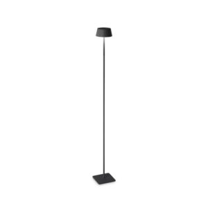 Градинска LED лампа Ideal Lux Pure PT 328515 1,5W 3000K черна с акумулатор - изглед на бял фон