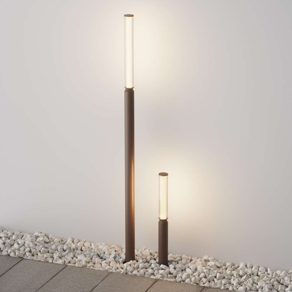 Maytoni Lit O593FL-L12BR3K - двата размера Lit с кафяв корпус в студийна композиция