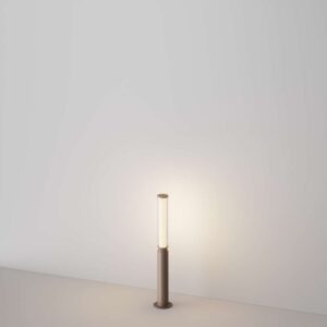Maytoni Lit O593FL-L12BR3K - градинска LED лампа с кафяв корпус и релефен прозрачен плафон