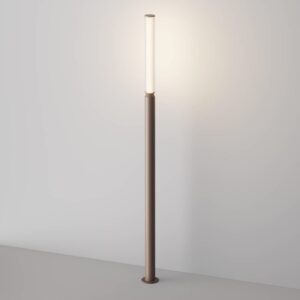 Maytoni Lit O593FL-L20BR3K - градинска LED лампа с кафяв корпус и релефен прозрачен плафон