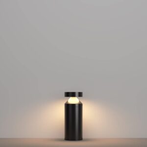 Maytoni Olten O591FL-L12GF3K - градинска LED лампа в цвят графит с цилиндричен корпус и кръгла глава