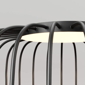 Maytoni Wisp O478FL-L18GF3K - детайл на корпуса и кръглия LED източник