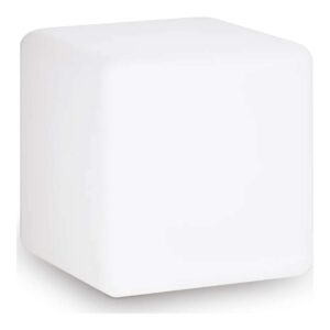 Градинска лампа Ideal Lux Luna PT1 D30 191577 с бял кубичен пластмасов дифузер със страна 30 см