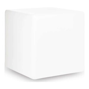 Градинска лампа Ideal Lux Luna PT1 D50 191607 с бял кубичен пластмасов дифузер със страна 50 см