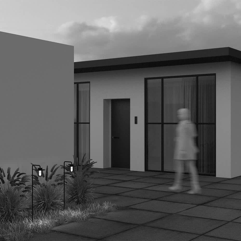 Градинска лампа Maytoni Cottage O188FL-L8BK, външно приложение