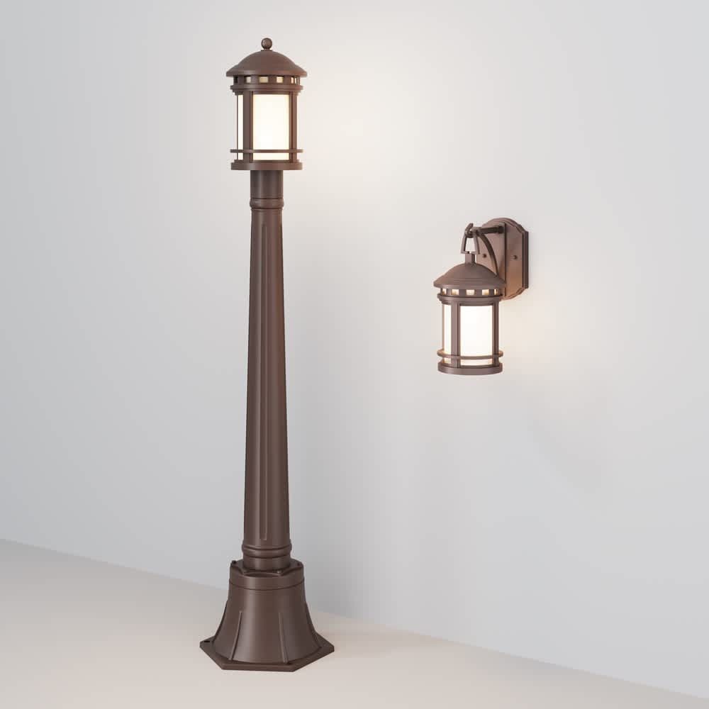 Maytoni Salamanca O031FL-01BR - стоящата лампа и апликът Salamanca в студийна композиция