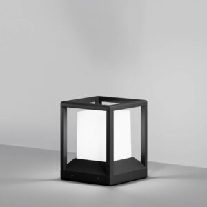 Maytoni Trim O455FL-01GF1 - графитна градинска лампа с бял акрилен дифузер