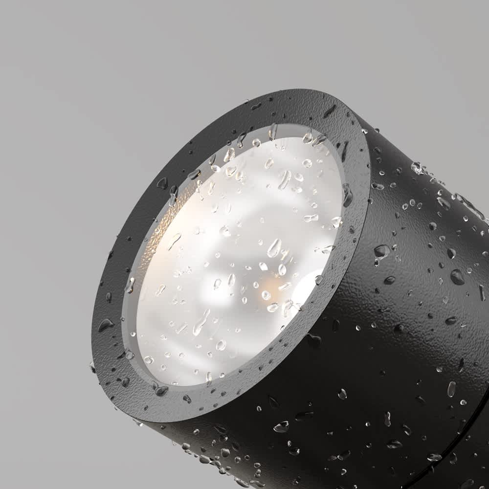 Maytoni Bern O050FL-L15GF3K - детайл на дифузера и корпуса в графит с водни капки