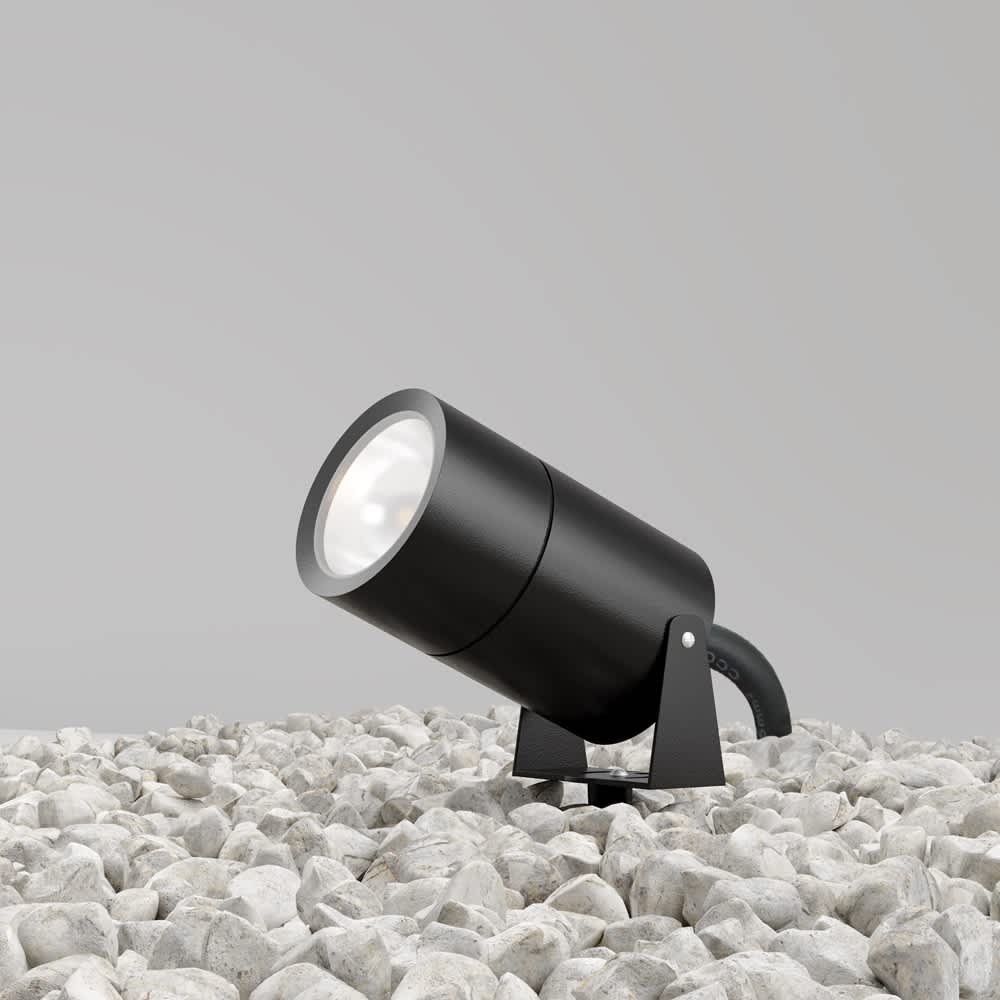 Maytoni Bern O050FL-L15GF3K - графитен градински LED прожектор с наклоняем корпус