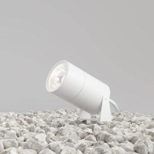 Maytoni Bern O050FL-L15W3K - бял градински LED прожектор с наклоняем корпус