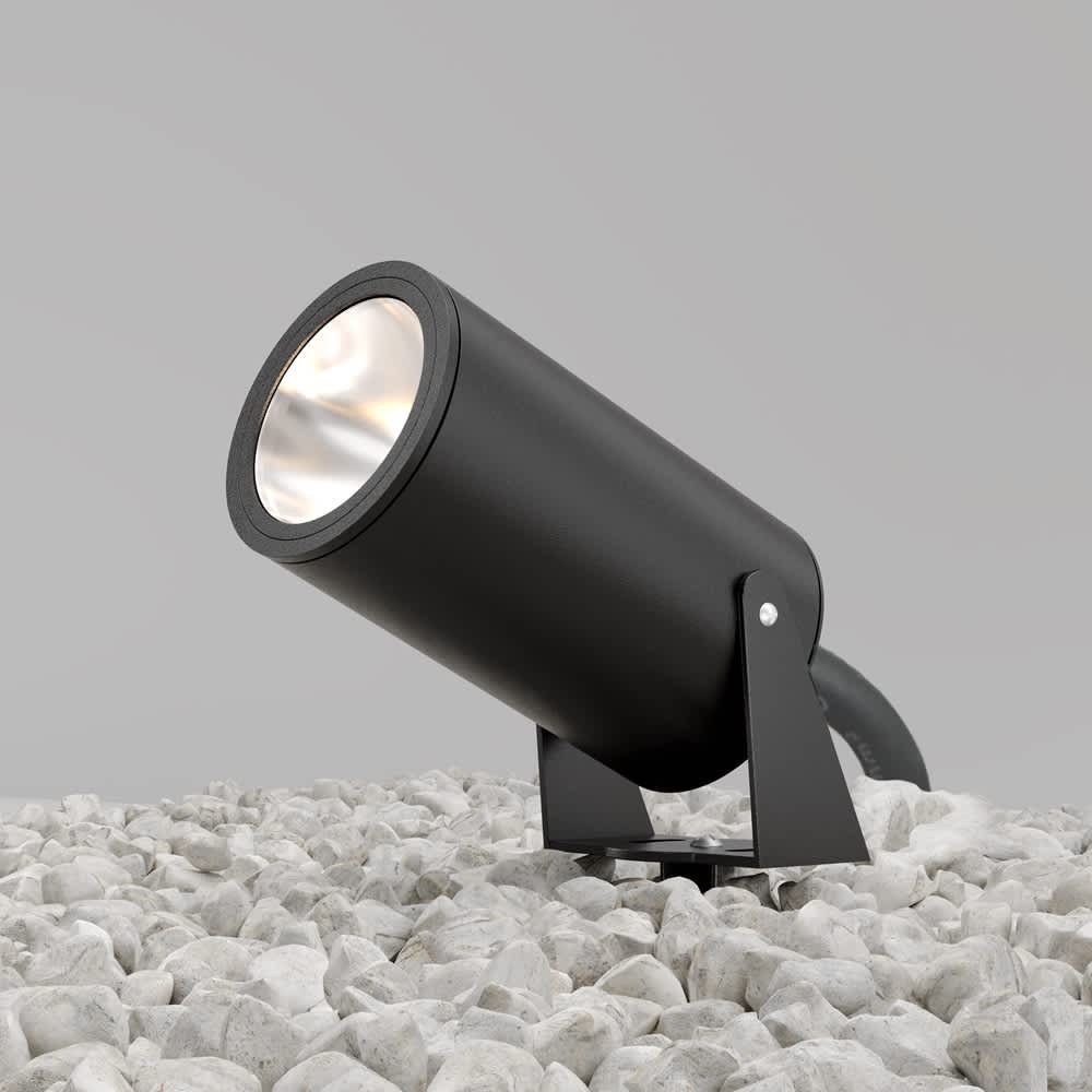Maytoni Bern O050FL-L30GF3K - графитен градински LED прожектор с наклоняем корпус