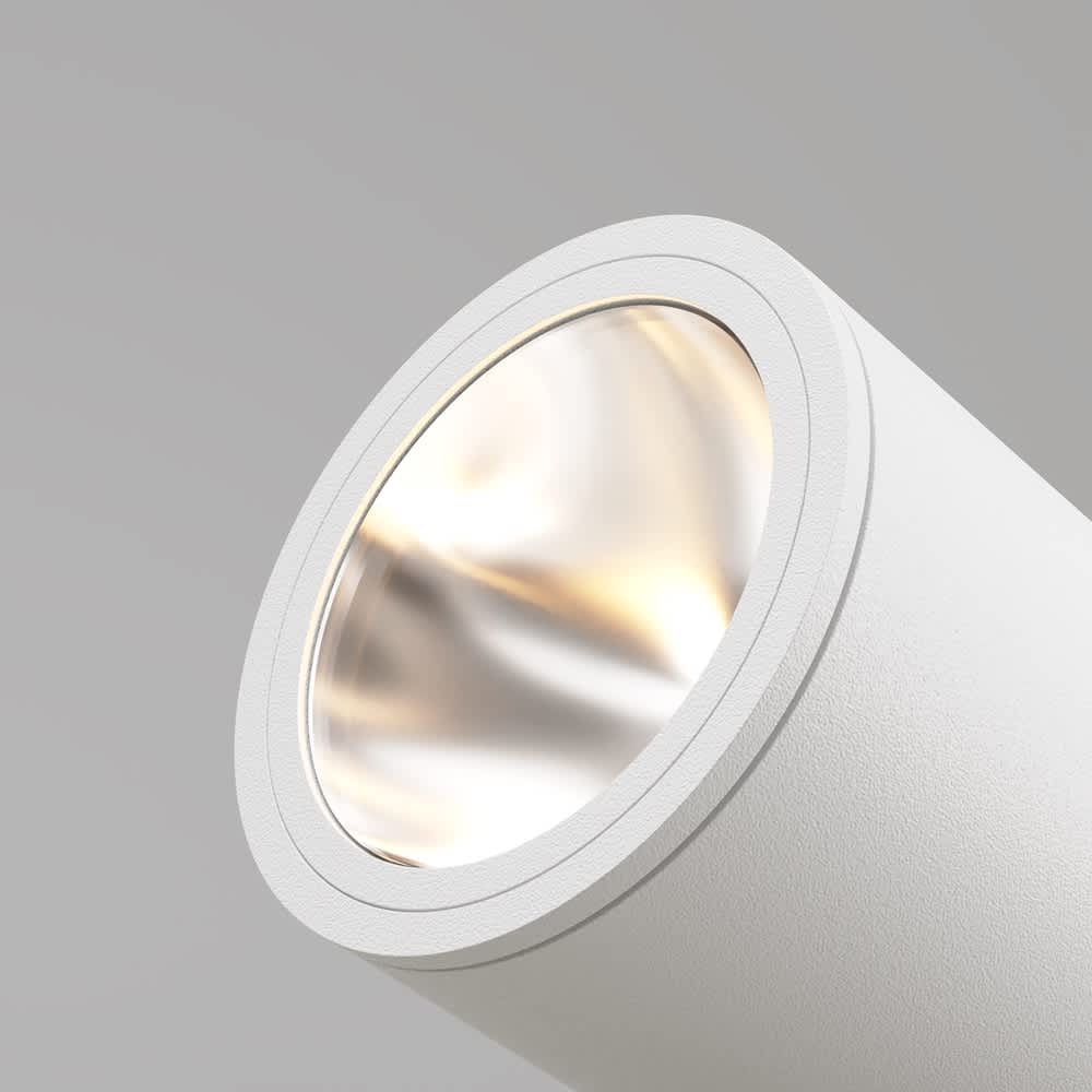 Maytoni Bern O050FL-L30W3K - стъкленият дифузер и оптиката на прожектора в бяло