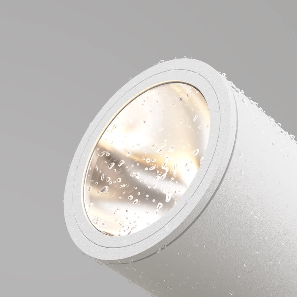 Maytoni Bern O050FL-L30W3K - детайл на дифузера и корпуса в бяло с водни капки