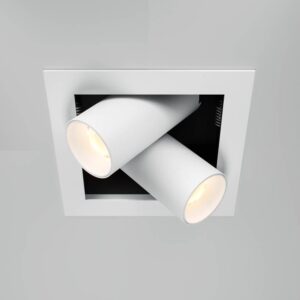 LED луна за вграждане Maytoni Magnum DL094-02-7W3K-W, бяла, общ изглед с насочени спотове
