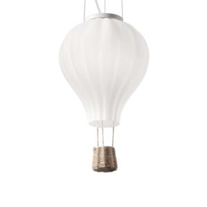 Пендел Ideal Lux Dream Big SP1 D42 261195 с бял стъклен абажур във формата на балон Ø42 см