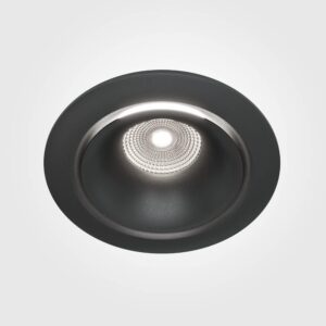 LED луна за вграждане Maytoni Yin DL031-L12W4K-D-B, черна, общ изглед на черната LED луна