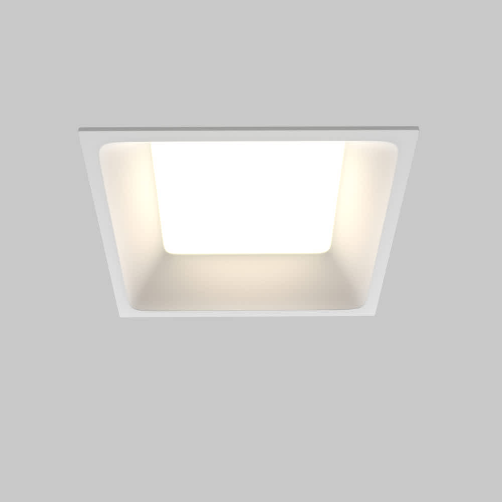 LED луна за вграждане Maytoni Okno DL056-12W3-4-6K-W, бяла, общ изглед на квадратната луна