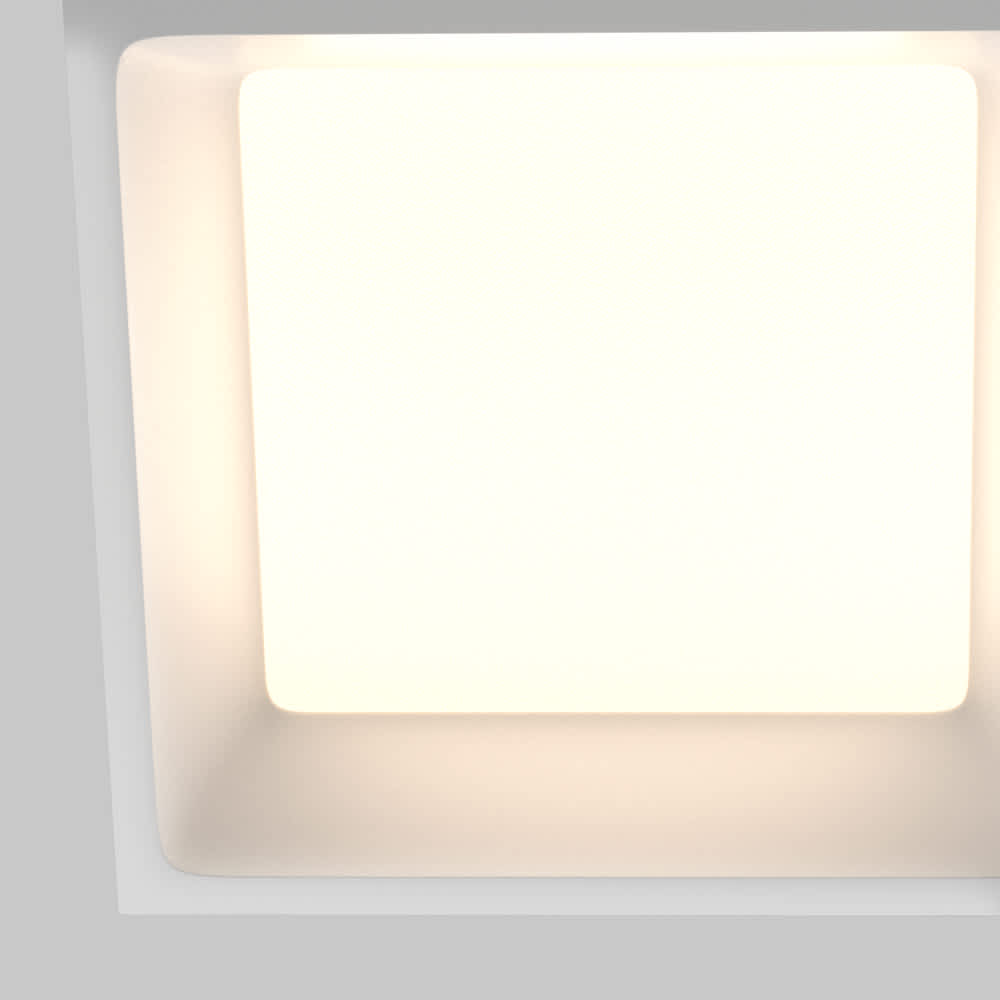 LED луна за вграждане Maytoni Okno DL056-18W3-4-6K-W, бяла, детайл на светлинната част