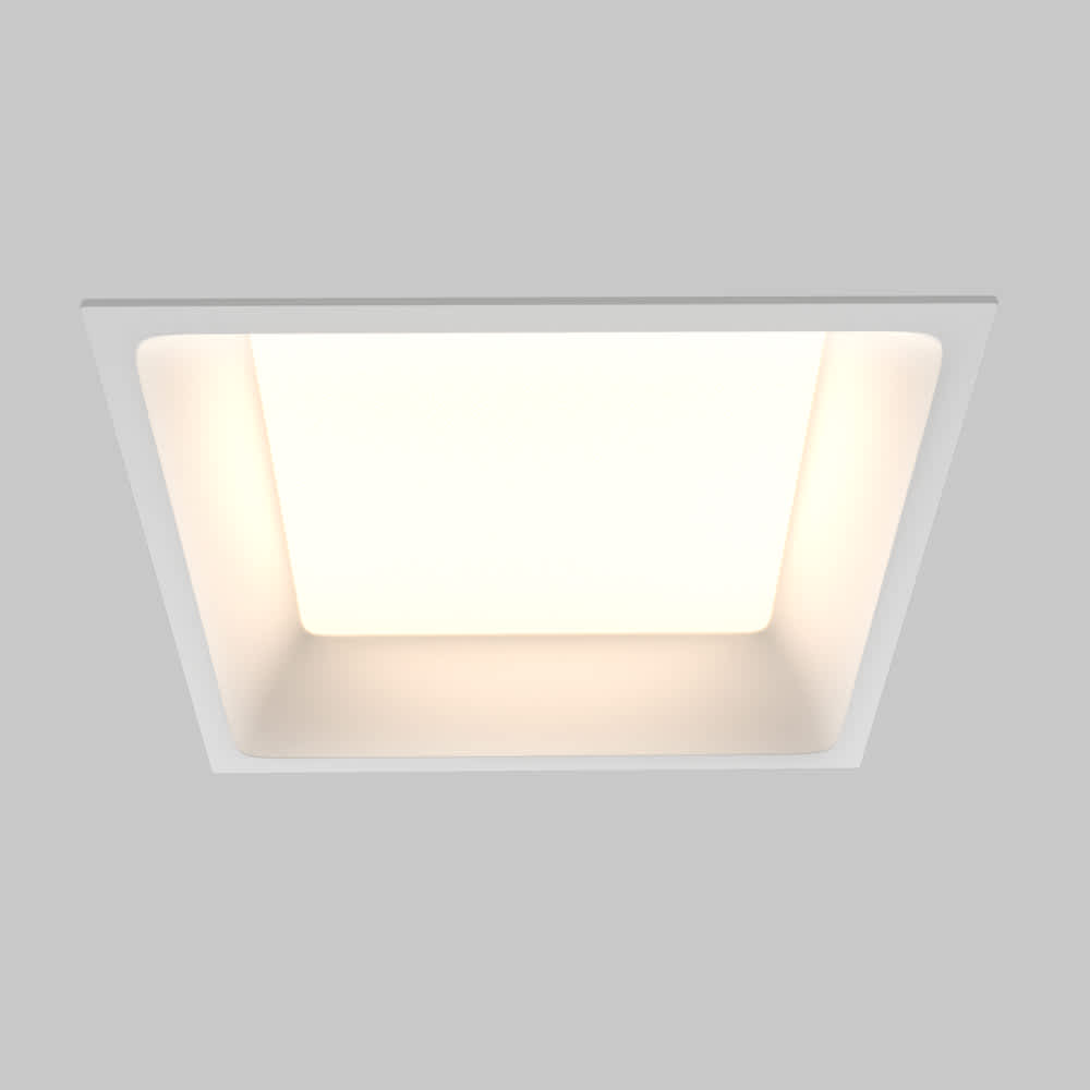 LED луна за вграждане Maytoni Okno DL056-18W3-4-6K-W, бяла, общ изглед на квадратната луна