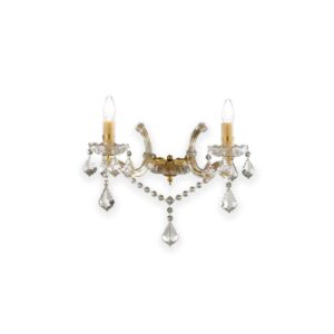 Аплик Ideal Lux Florian AP2 035659 в цвят златист на бял фон