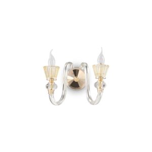 Кристален аплик Ideal Lux Strauss AP2 140599 2хE14 розово злато - основен изглед