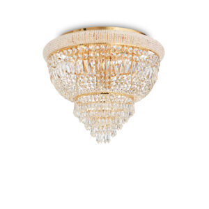 Кристален плафон Ideal Lux Dubai PL6 201016 в месингов цвят