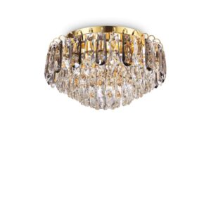 Кристален плафон Ideal Lux Magnolia PL7 241296 7хG9 Ø45 см злато - основен изглед