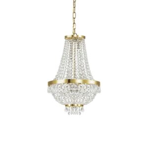 Кристален полилей Ideal Lux Caesar SP06 114729 6хG9 Ø38 см златист - основен изглед