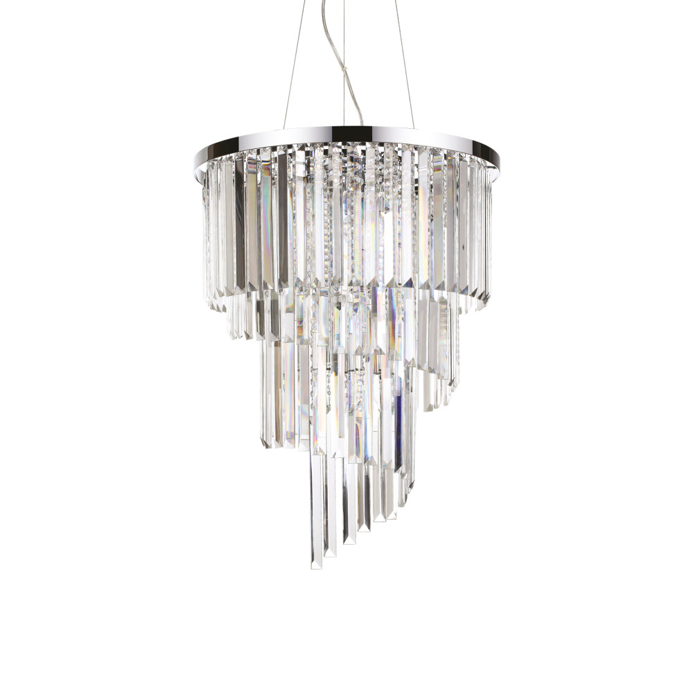 Кристален полилей Ideal Lux Carlton SP12 166247 в хром