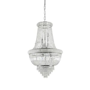 Полилей Ideal Lux Dubai SP10 215969 с хромирано покритие и прозрачни кристали