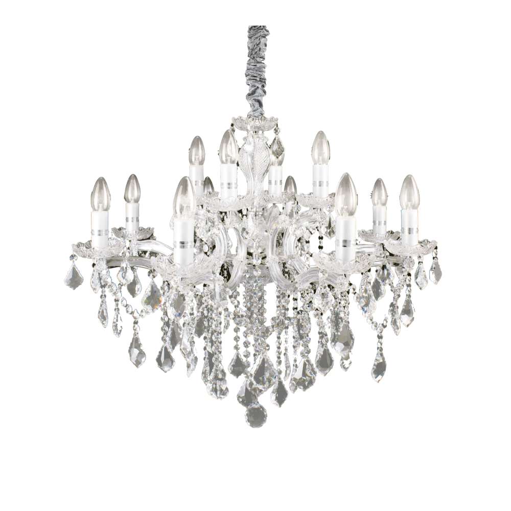 Полилей Ideal Lux Florian SP12 035604 в цвят хром на бял фон