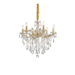 Полилей Ideal Lux Florian SP6 035635 в цвят златист на бял фон