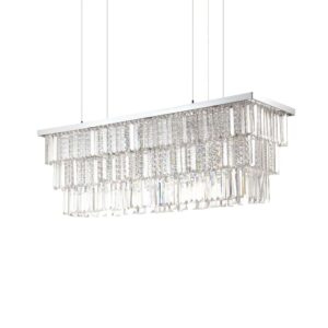 Кристален полилей Ideal Lux Martinez SP8 166360 8хE14 хром - основен изглед