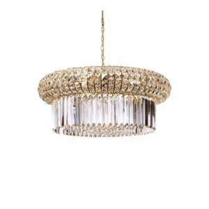 Кристален полилей Ideal Lux Nabucco SP16 237800 16хE14 Ø70 см златист - изглед на продукта на бял фон