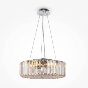 Кристален полилей Maytoni Recinto MOD080CL-06CH с хромирана конструкция и окачване на въжета