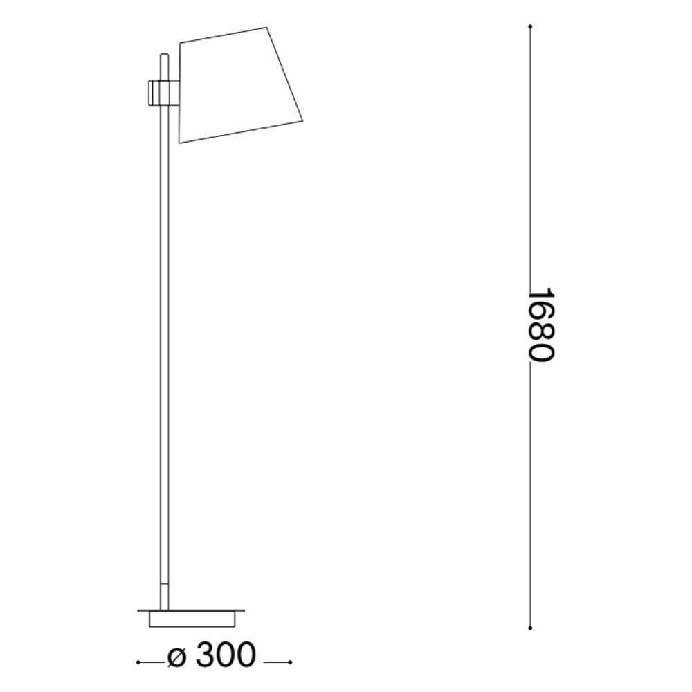 Схема с размери на лампион Ideal Lux Axel PT1 272245
