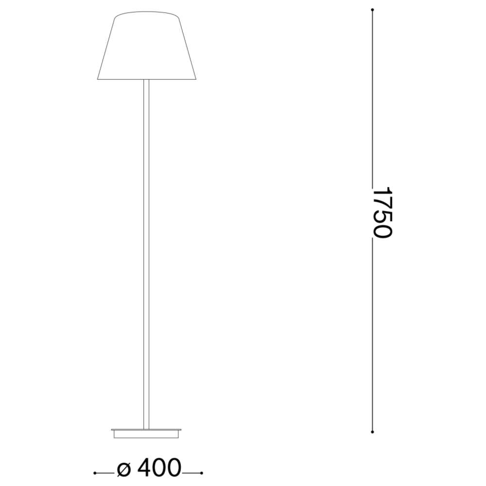 Размерна схема на Ideal Lux Cylinder 111452 - диаметър 40 см, височина 175 см