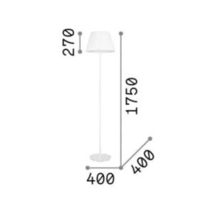 Размерна схема на Ideal Lux Cylinder 111452 - диаметър 40 см, височина 175 см